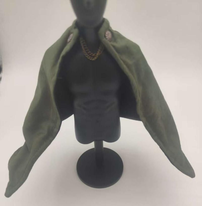 Capa negra y verde de escala 1/12 para figuras de acción ximitoy