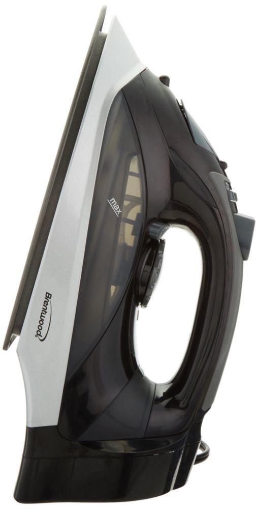 Plancha de vapor Brentwood MPI-59B negra con suela antiadherente
