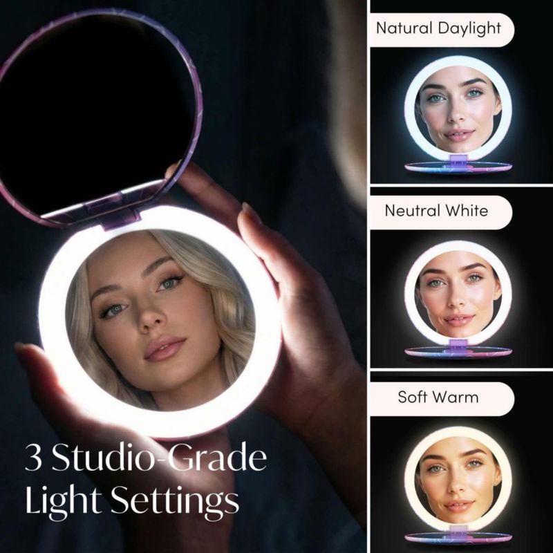 Espejo de Maquillaje Fancii 13 cm LED 10x/1x Recargable