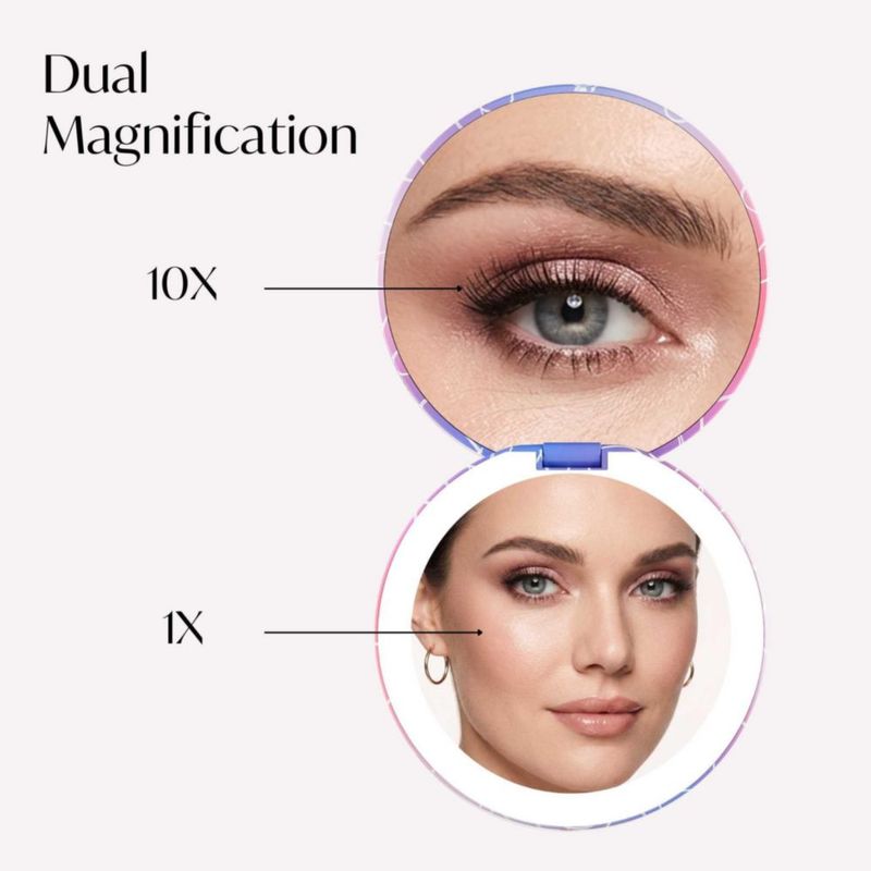 Espejo de Maquillaje Fancii 13 cm LED 10x/1x Recargable