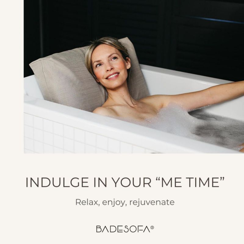 Almohada de Baño BADESOFA Beige Gruesa y de Secado Rápido