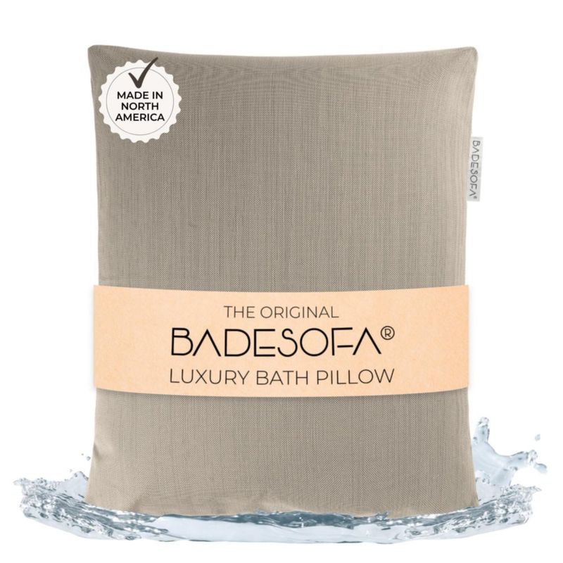 Almohada de Baño BADESOFA Beige Gruesa y de Secado Rápido