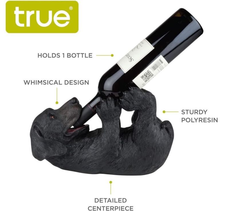 Soporte para Botella de Vino Labrador Negro – TRUE