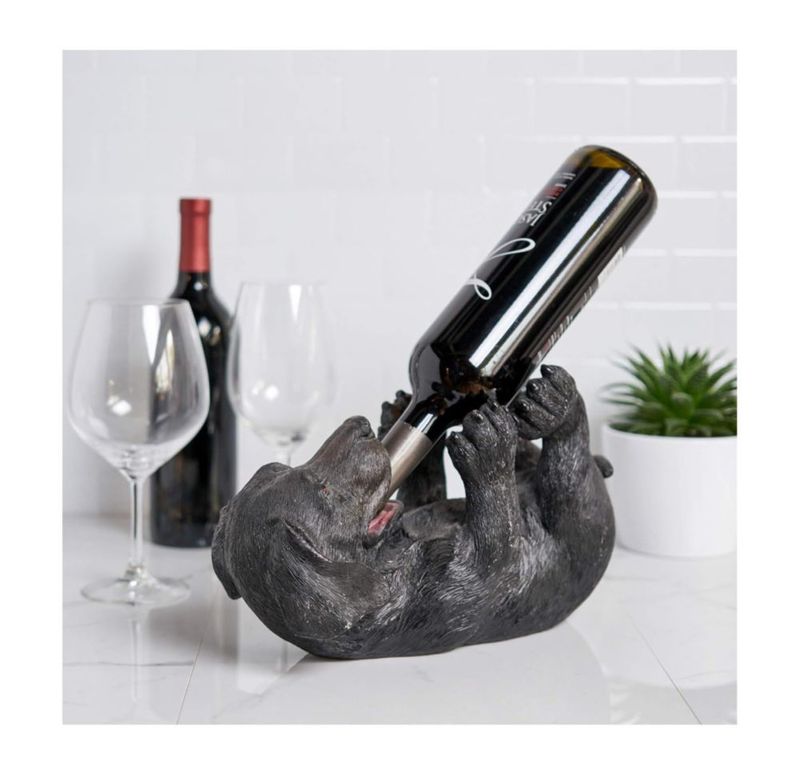 Soporte para Botella de Vino Labrador Negro – TRUE