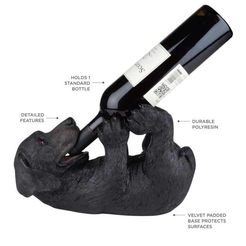 Soporte para Botella de Vino Labrador Negro – TRUE