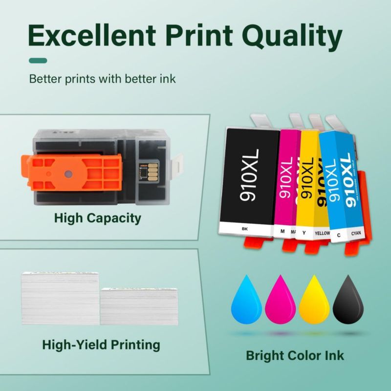 Cartuchos de tinta Cool Toner 910XL 4 unidades (negro/color)