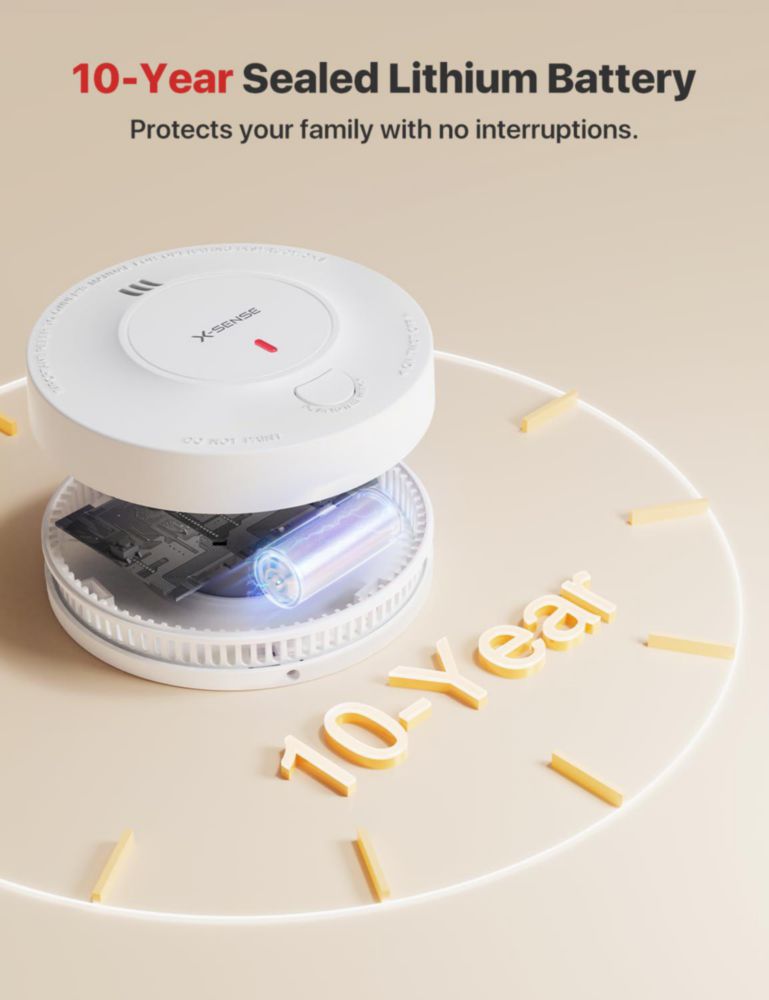 Smoke Alarm X-Sense SD2J0AX batería de 10 años paquete de 3