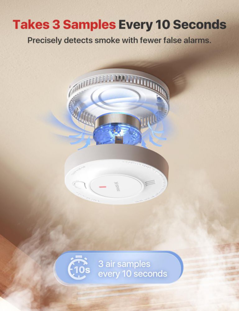 Smoke Alarm X-Sense SD2J0AX batería de 10 años paquete de 3