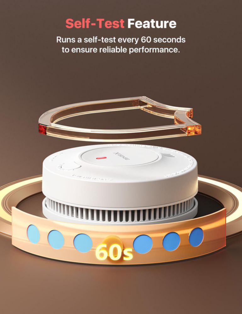 Smoke Alarm X-Sense SD2J0AX batería de 10 años paquete de 3