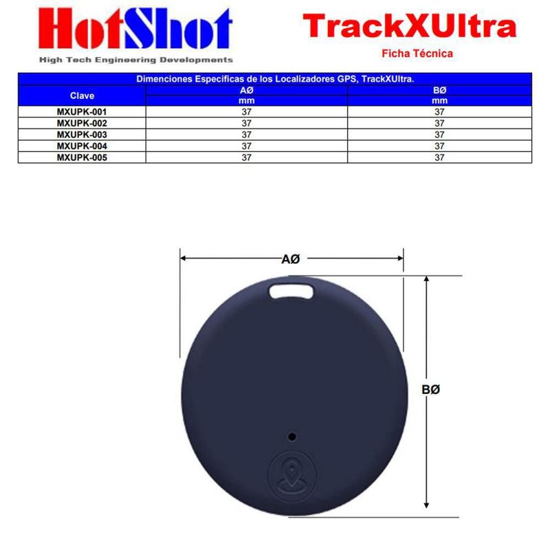 Rastreador GPS para Carteras MXUPK-011 TrackXUltra GPS TrackerLocalizador para Maletas