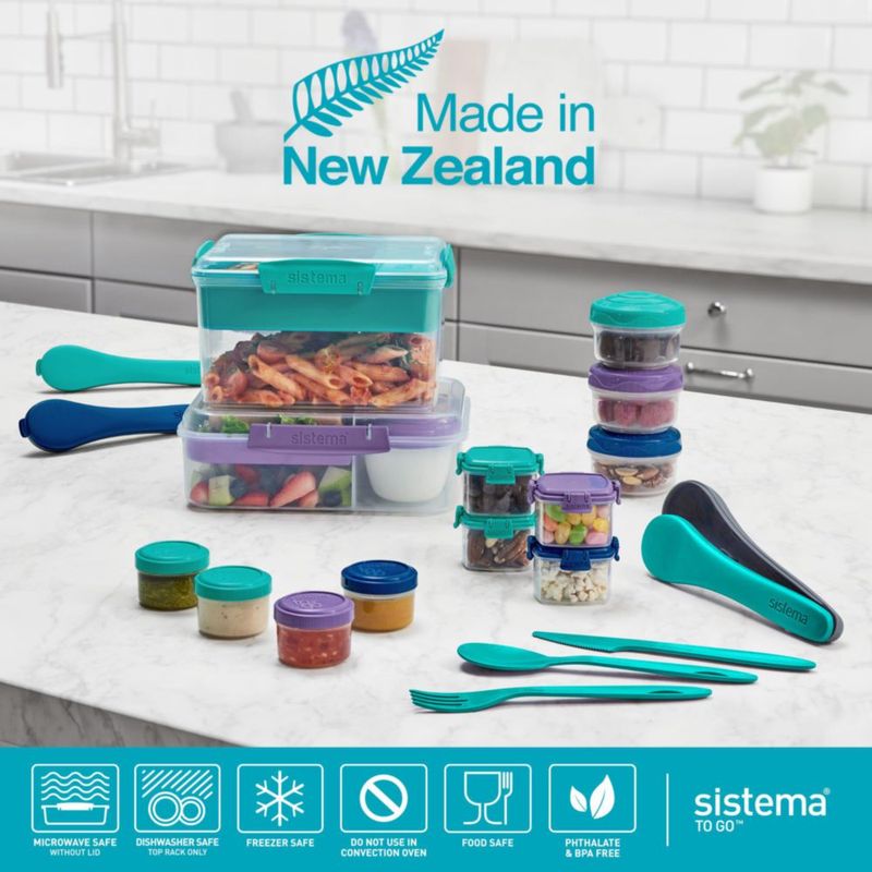 Sistema de Almacenamiento de Alimentos 11 L (2 unidades) sin BPA – Azul