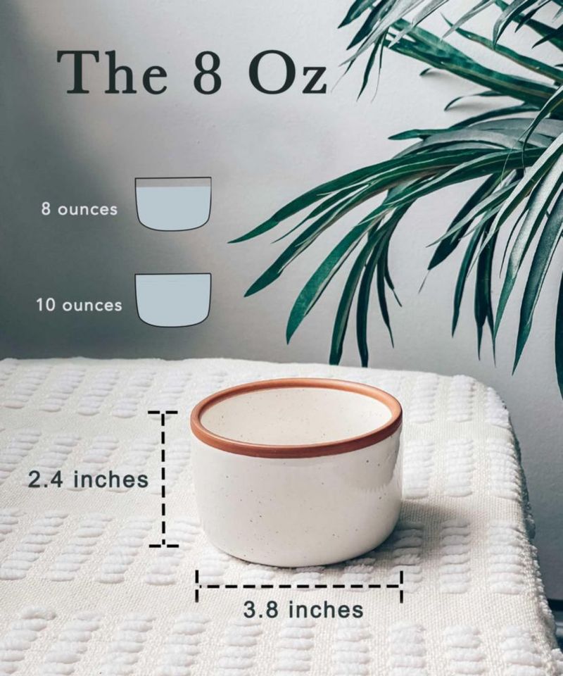 Juego de 6 cazuelitas MORA de 240 ml cerámica blanca