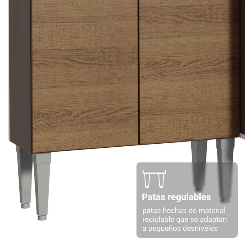 Kit gabinete y despensa de cocina madesa color marrón