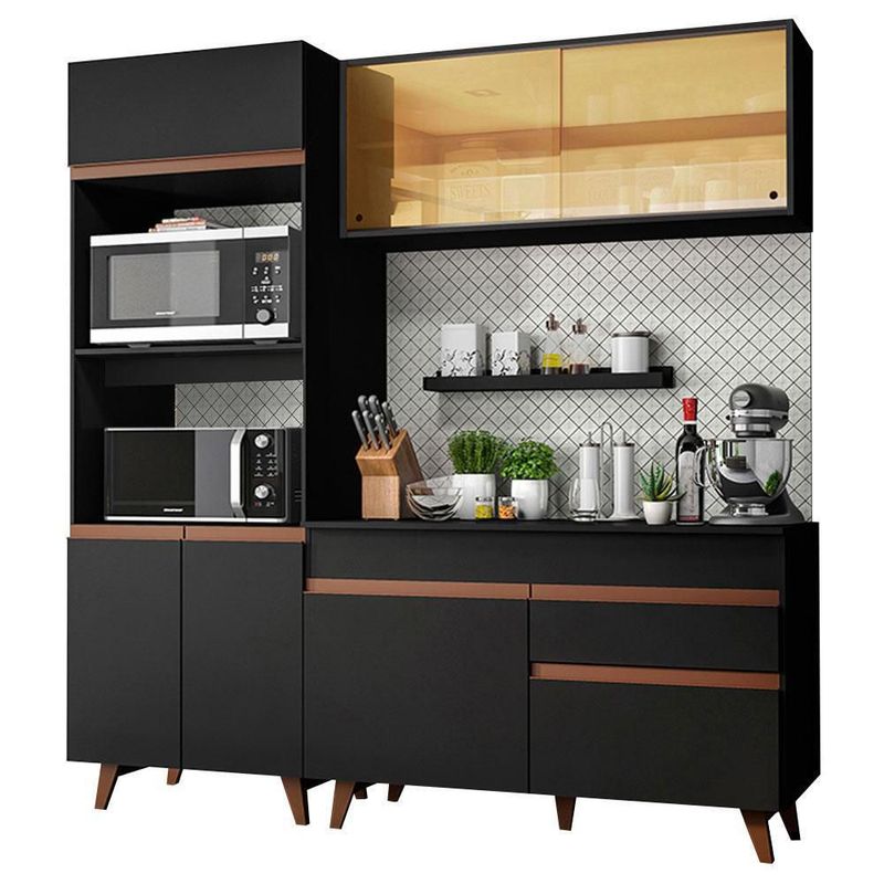 Cocina integral completa modular madesa reims 190cm negro 03