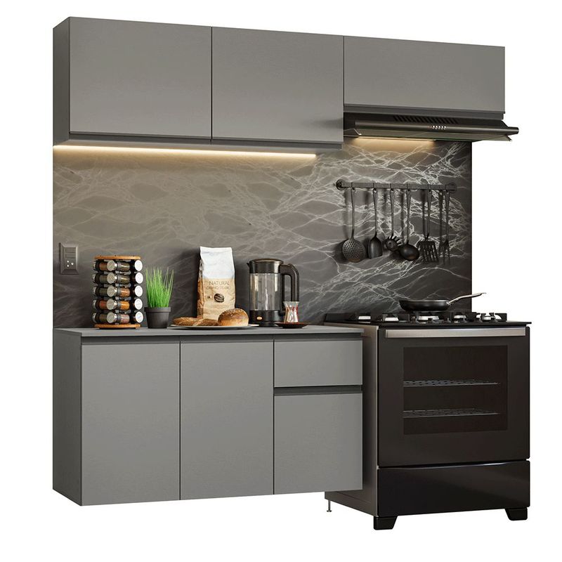 Cocina integral completa modular madesa nice 200cm gris 04