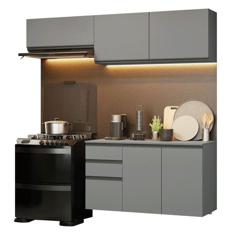Cocina integral completa modular madesa nice 200cm gris 07