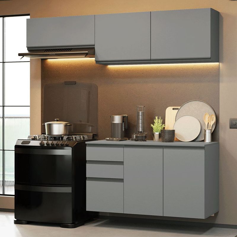 Cocina integral completa modular madesa nice 200cm gris 07