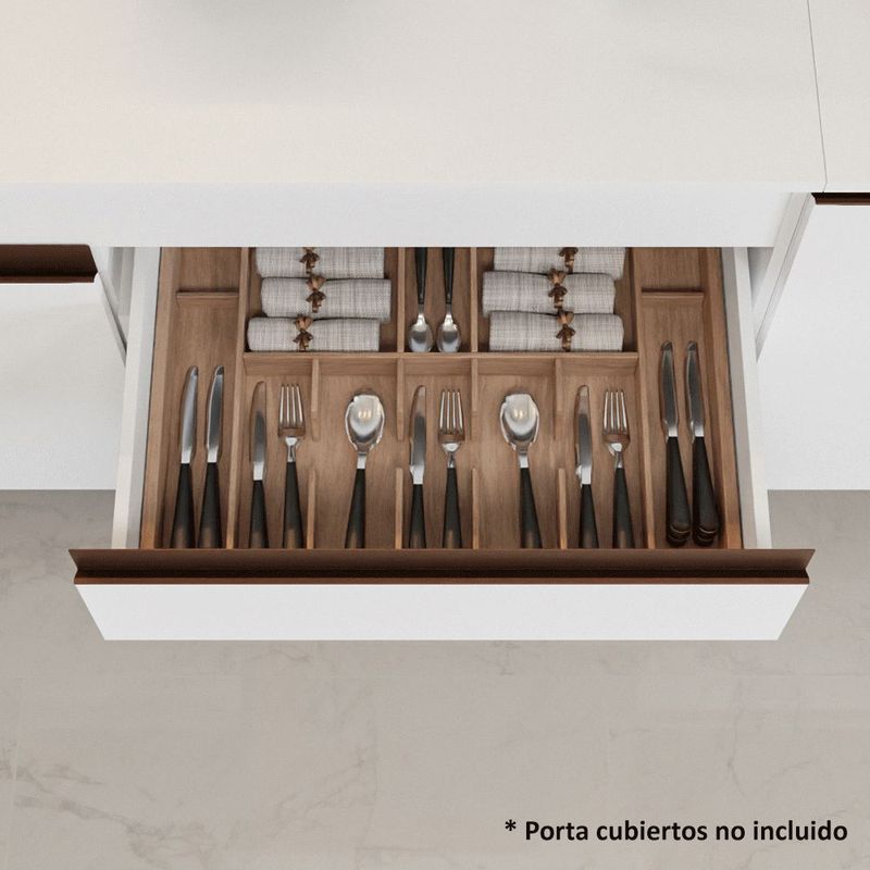 Kit 3 gabinetes bajos reims madesa 2 puertas 6 cajones bb 01