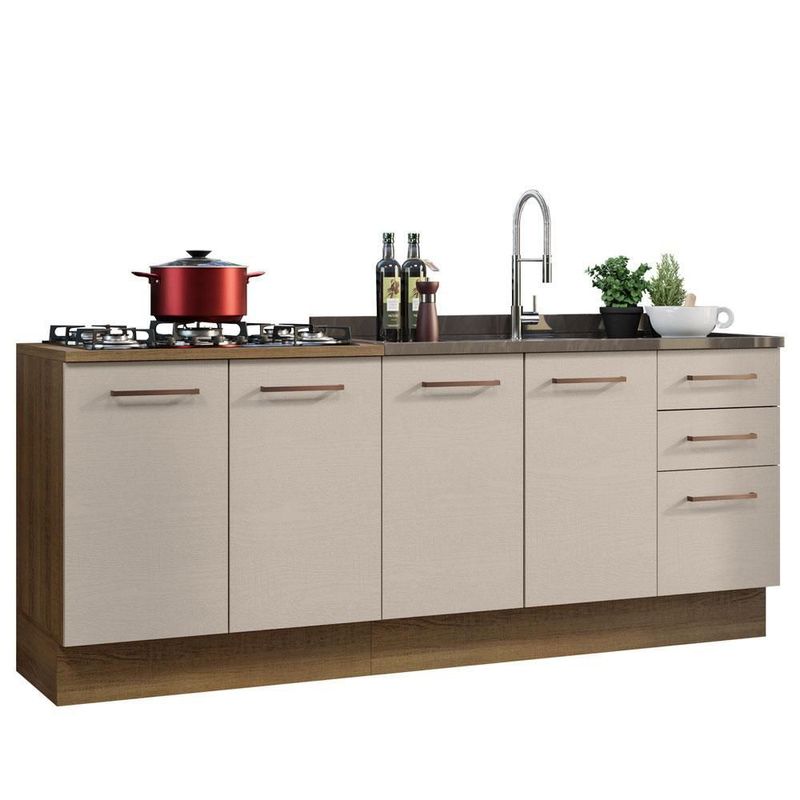 Mueble de cocina madesa madesa agata con tarja 200cm mc