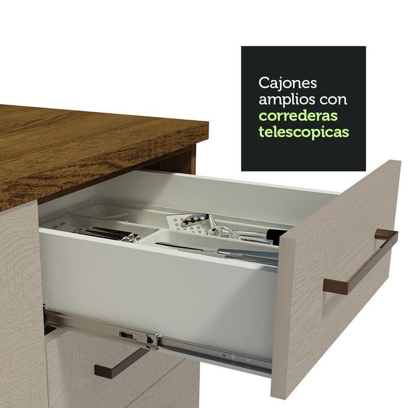 Mueble de cocina madesa madesa agata con tarja 200cm mc