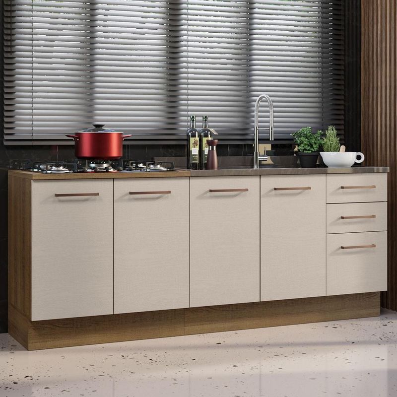 Mueble de cocina madesa madesa agata con tarja 200cm mc