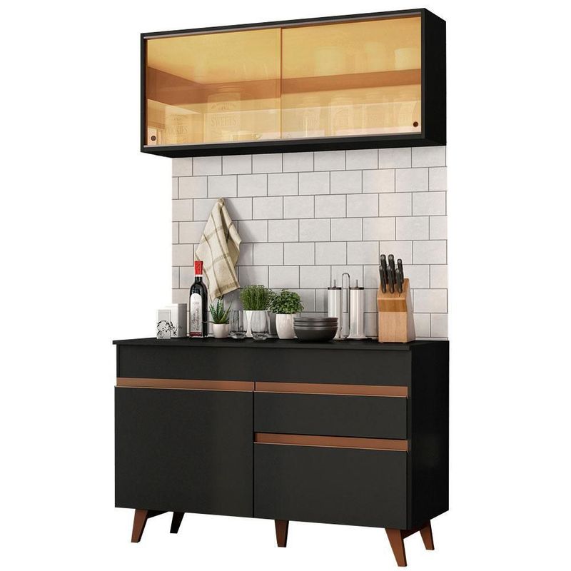 Cocina integral completa modular madesa reims 120cm negro 03