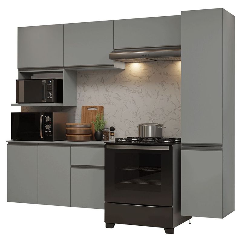 Cocina integral completa modular madesa nice 240cm gris 10