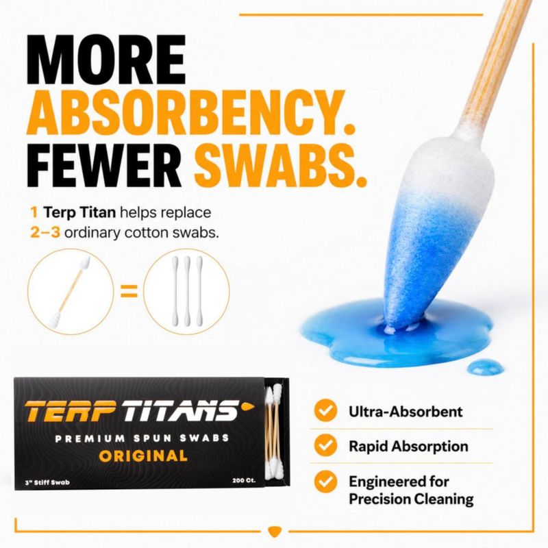 Hisopos de Algodón Terp Titans 800 uds Bambu Doble Punta