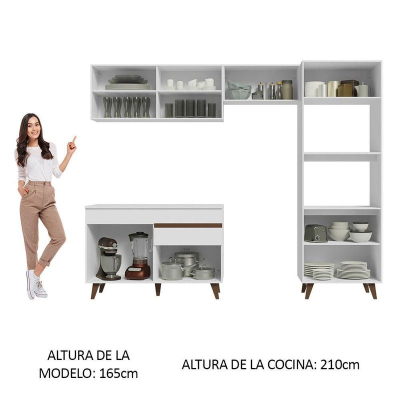 Cocina integral completa modular madesa reims 260cm bb 09