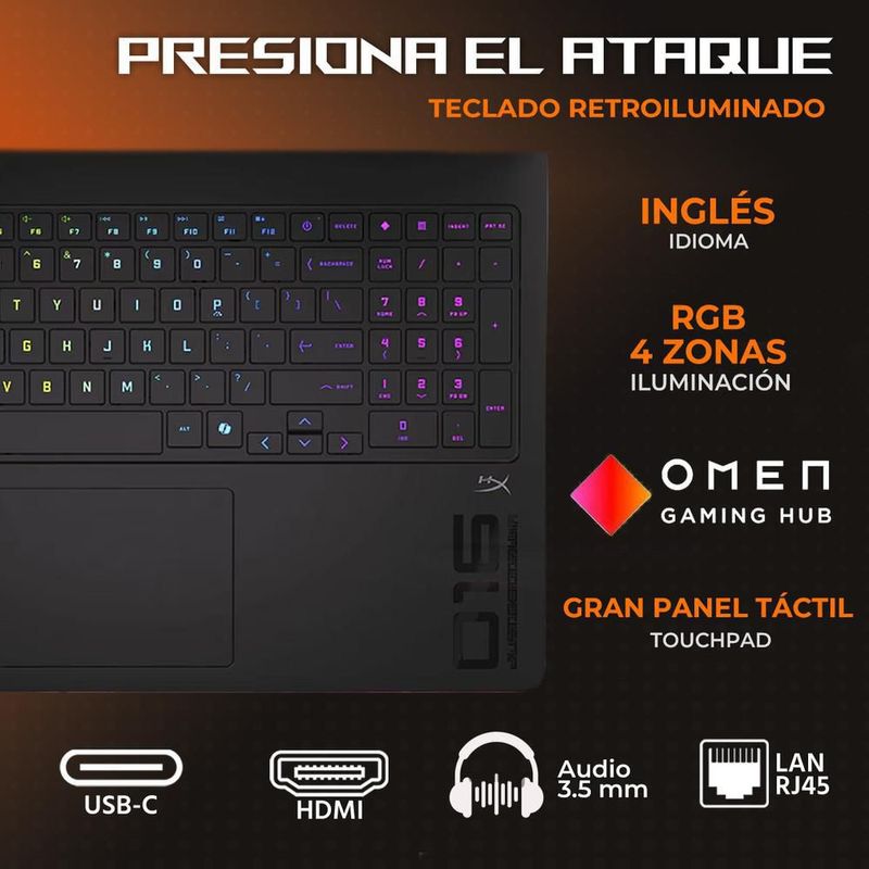 Laptop gamer hp omen rtx 5050 core ultra 5 16gb ddr5 1tb
