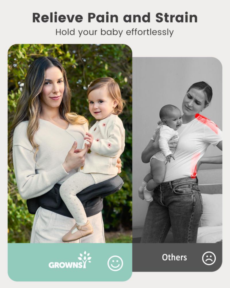 Portabebés GROWNSY con asiento de cadera para recién nacidos y niños pequeños