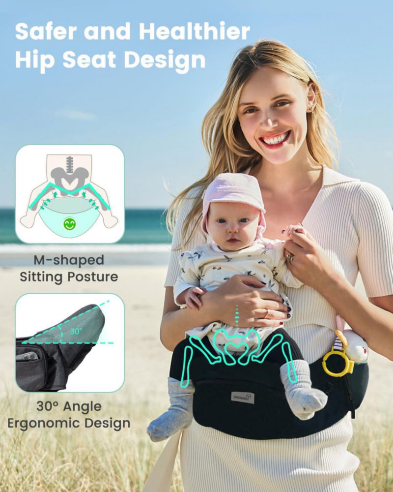 Portabebés GROWNSY con asiento de cadera para recién nacidos y niños pequeños