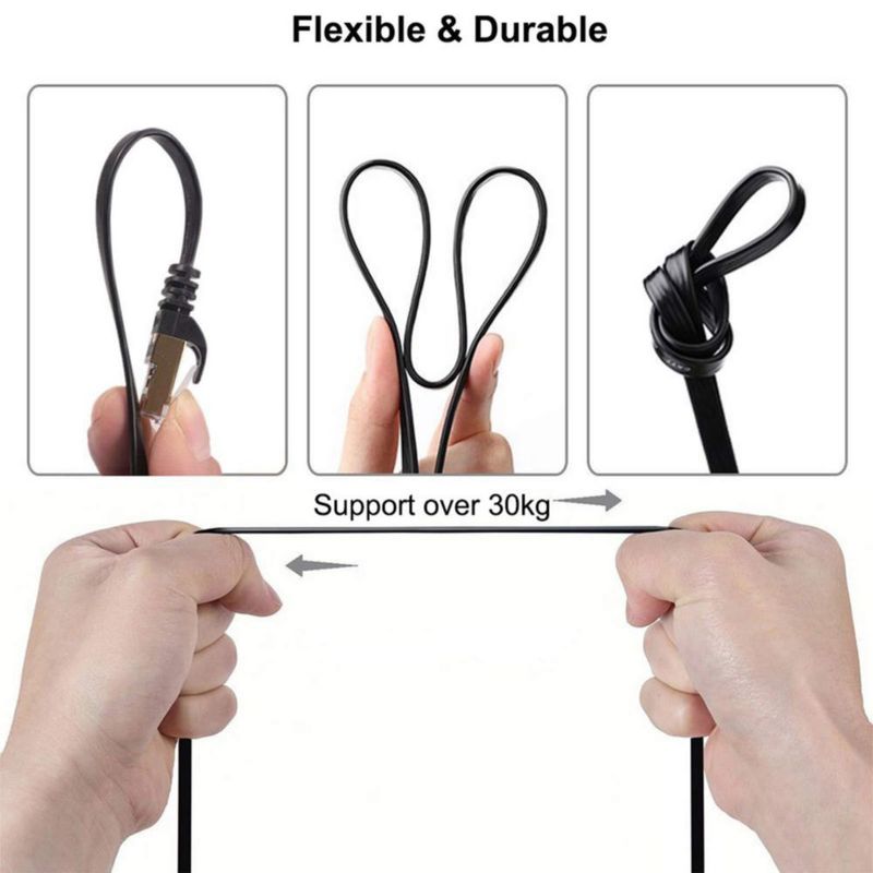Cable Ethernet BUSOHE 30 cm 40 Gbps (2 unidades) negro