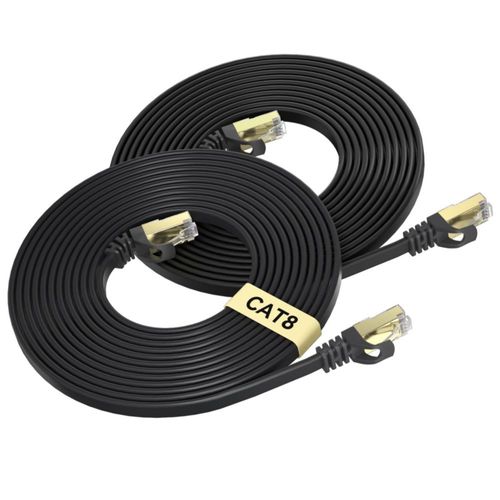 Cable Ethernet BUSOHE 30 cm 40 Gbps (2 unidades) negro