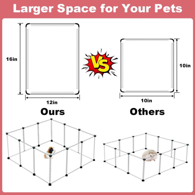 Corral para mascotas VISCOO de 12 paneles 122x61x41 cm portátil
