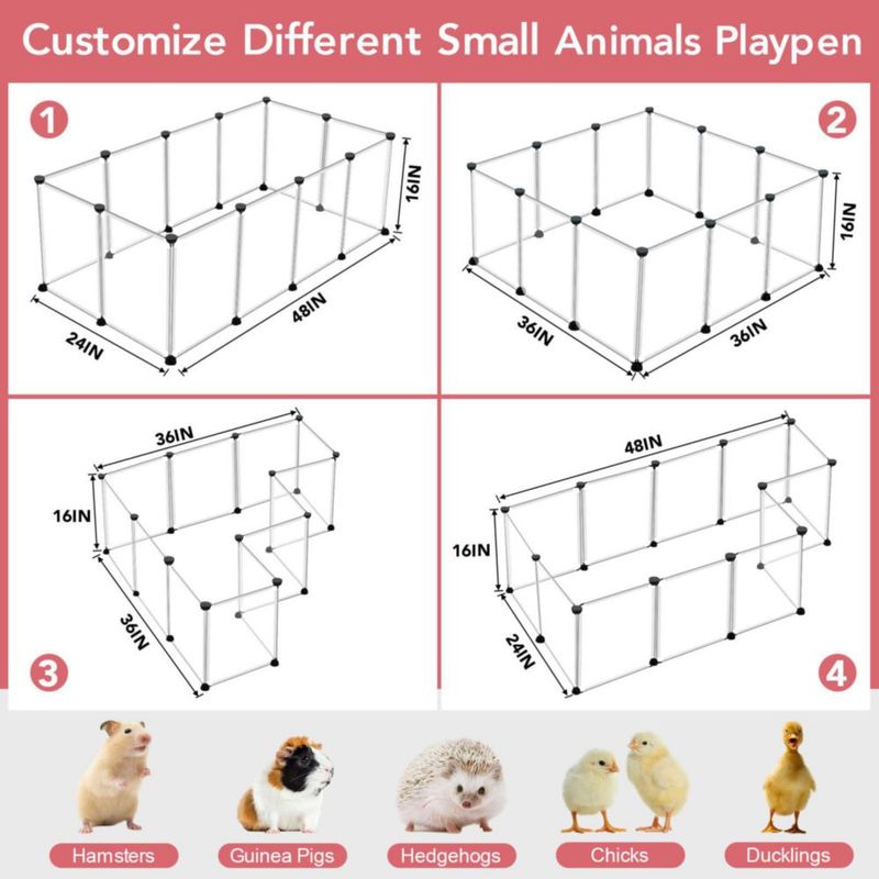 Corral para mascotas VISCOO de 12 paneles 122x61x41 cm portátil
