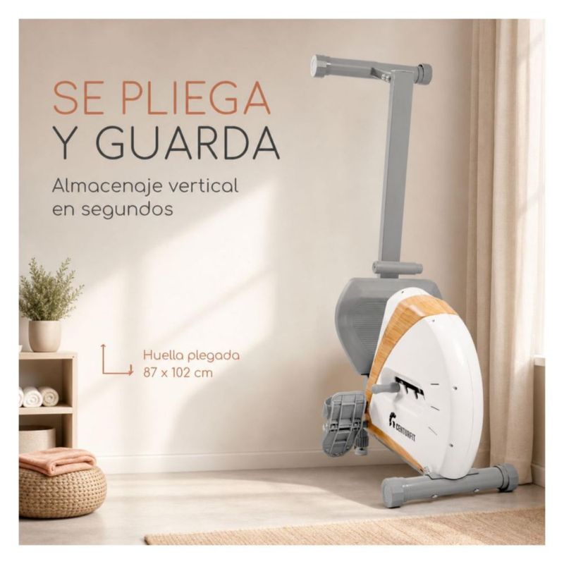 Maquina Remadora Plegable Remo Contador 4 Niveles Indoor Gym