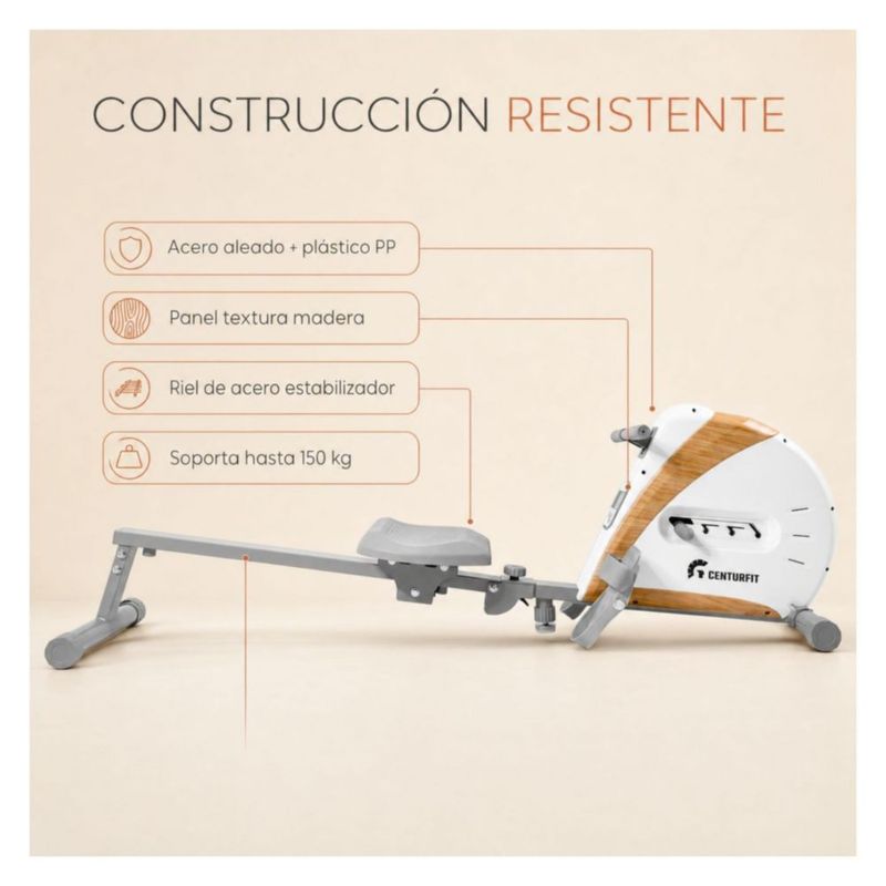 Maquina Remadora Plegable Remo Contador 4 Niveles Indoor Gym