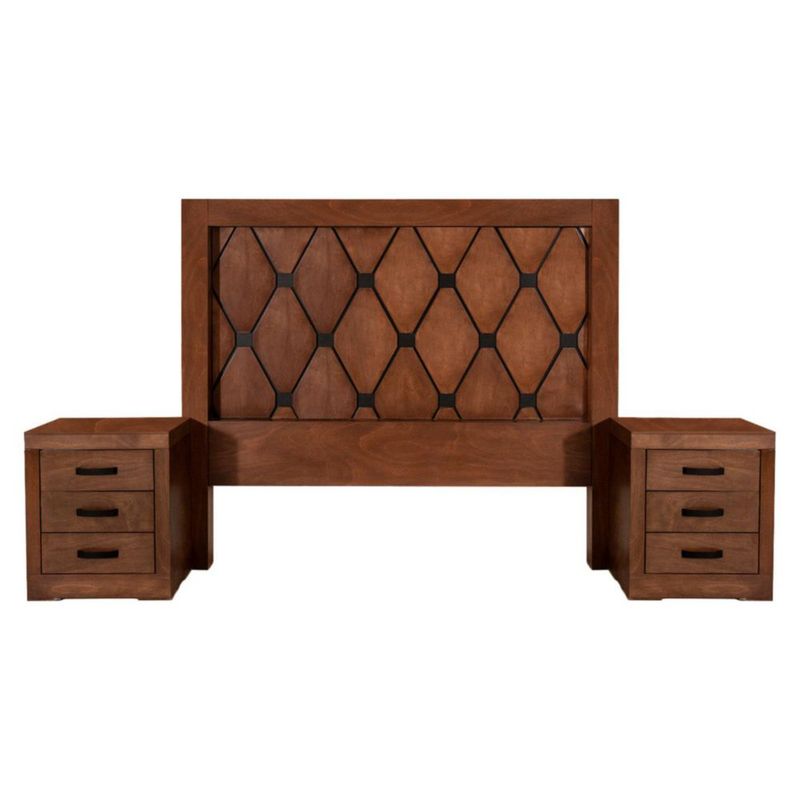 Recamara King Size Gales 5 Piezas Encino Kessa Muebles
