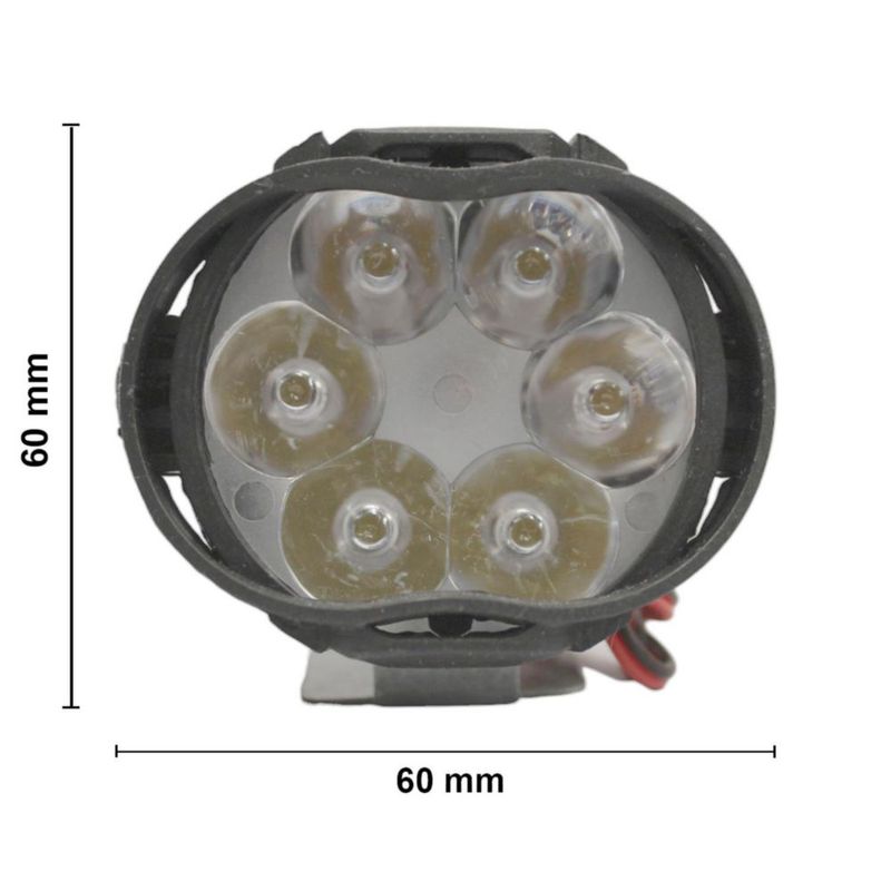 Faro Aux Moto 6 Leds C/Estrobo 12V