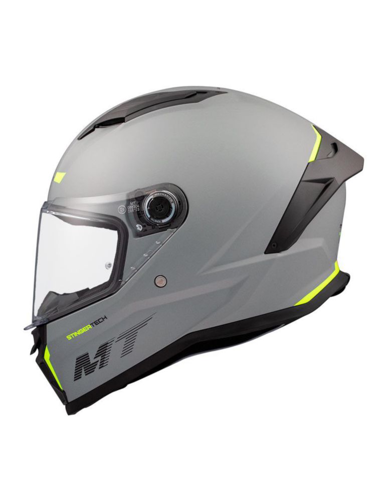 Casco Moto Mt Helmets Stinger 2 Gris S Gris Mate