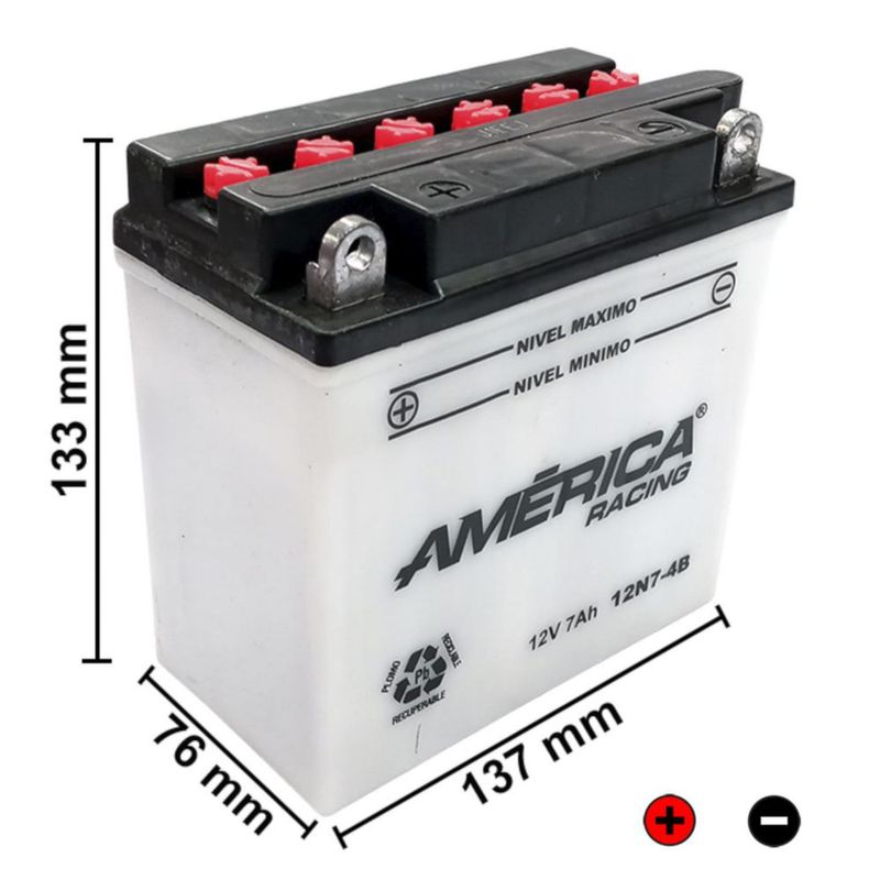 BATERIA AMERICA MOTO MODELO 12N7-4B-AM