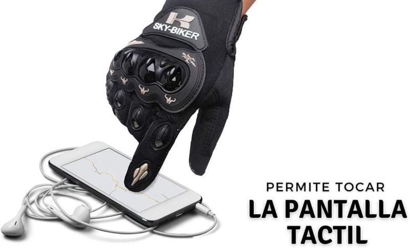 Guantes para Motociclista, Antideslizante, Cómodos y Ligero (gris XXL)