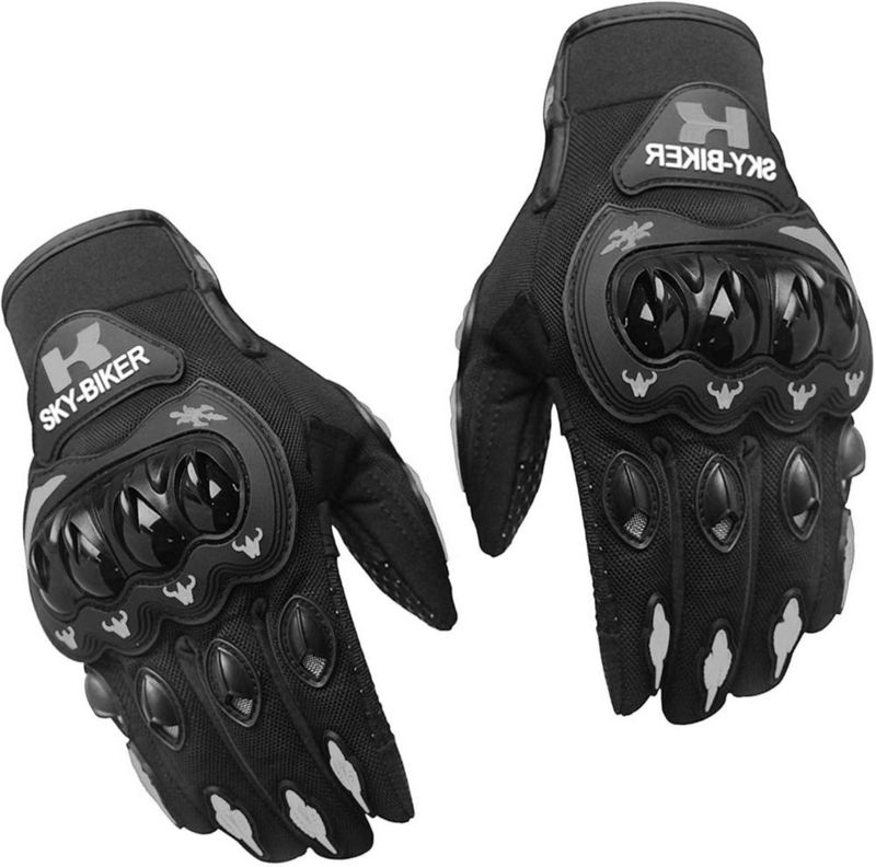 Guantes para Motociclista, Antideslizante, Cómodos y Ligero (gris XXL)
