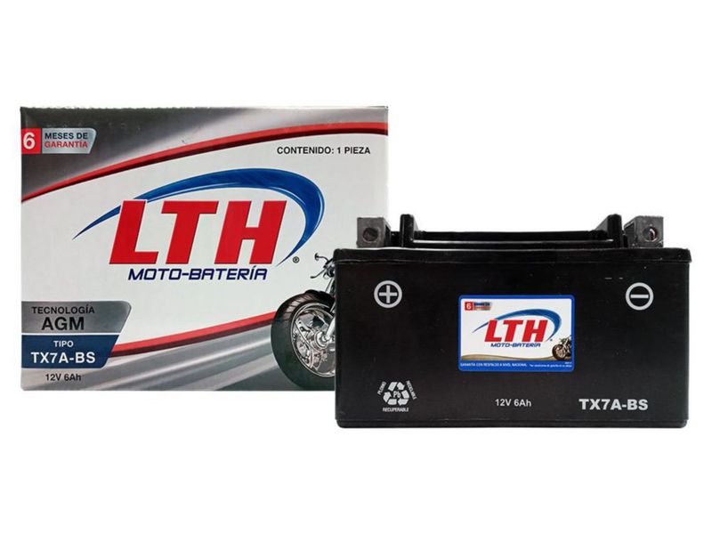 MOTOBATERIA DE GEL LTH 12V 6AMP 90CCA AGM