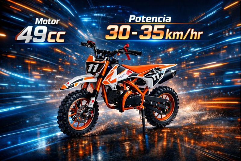 Mini Moto Shahoma NTS01 SE Premium 49cc Naranja