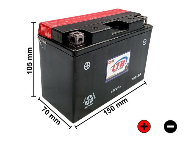 BATERIA LTH AGM MOTO MODELO T9B-BS