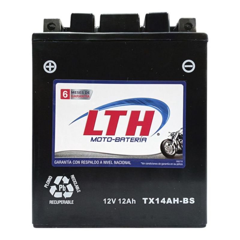 BATERIA DE GEL LTH AGM 12V 12AMP MOTO MODELO  TX14AH-BS