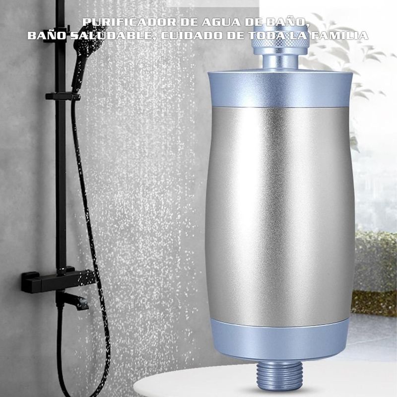 Filtro, purificador de agua, filtro de ducha, eliminación de cloro de ducha y baño, material metálico.HOGAWAY