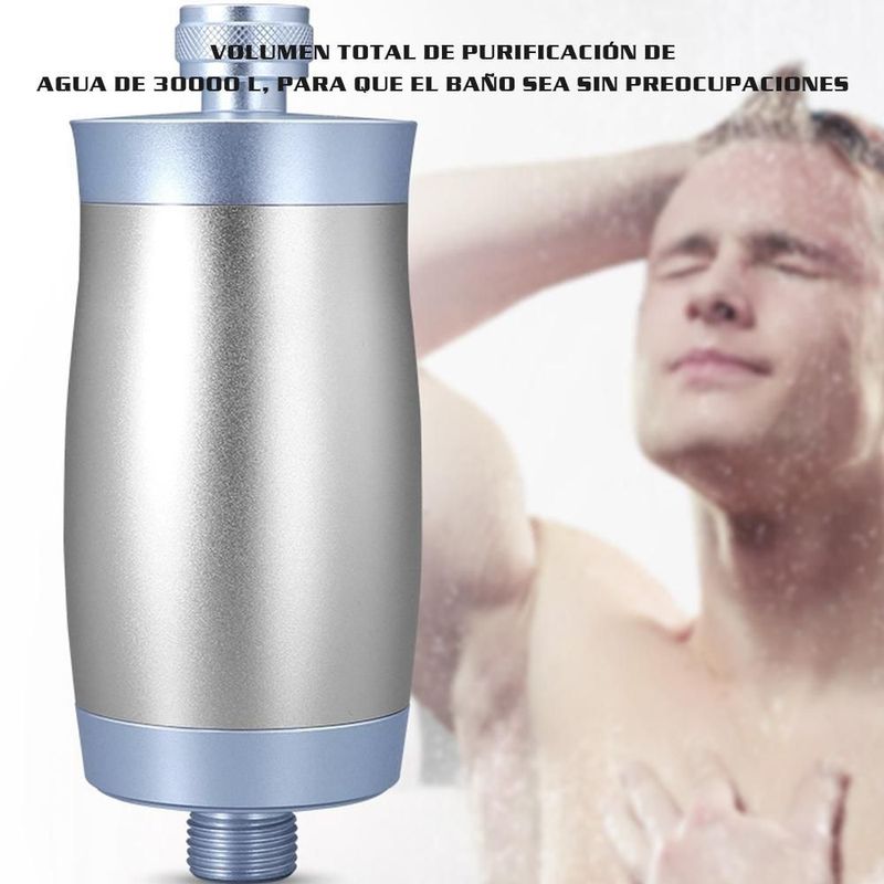 Filtro, purificador de agua, filtro de ducha, eliminación de cloro de ducha y baño, material metálico.HOGAWAY